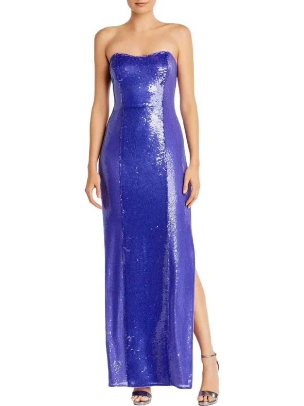 AIDAN BY AIDAN MATTOX SEQUINED SLIT FORMAL DRESS 1356